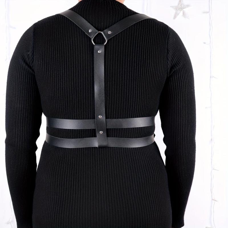 Harness Belt PU Leather Tassel Body Chest Belt Women Punk