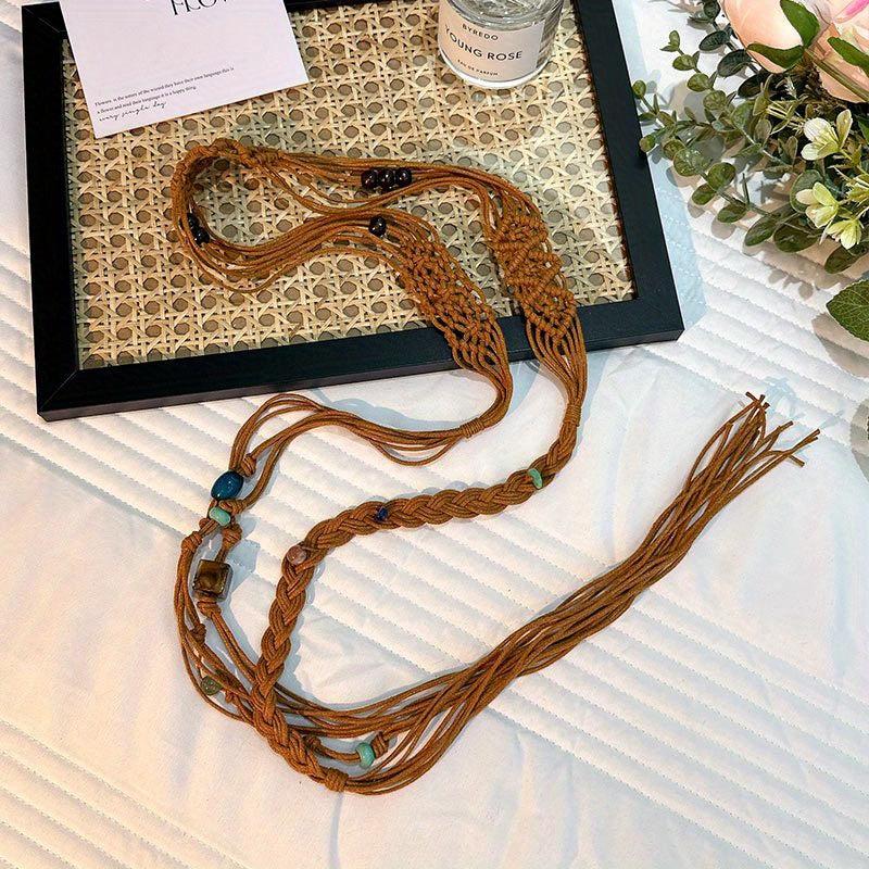 Vintage Tassel Braided Sash Belt Bohemian Waist Chain