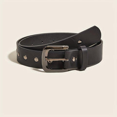 Unisex Pin Buckle Rivet Belt PU Leather Casual Jeans Pants Belt