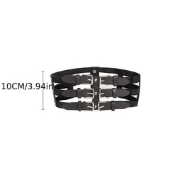 Wide Belt Punk Waistband Three Layer Girdle