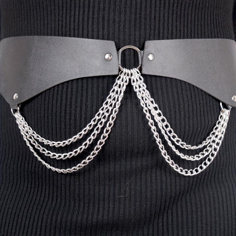 Chain Tassel Waistband Harness Belt Gothic Layer