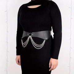 Chain Tassel Waistband Harness Belt Gothic Layer