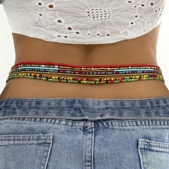 12Pcs Colorful Belly Beads Bohemian Waist Chain Body Jewelry