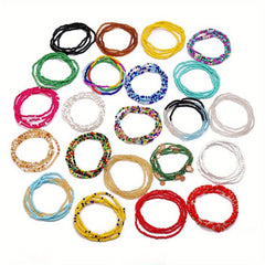 12Pcs Colorful Belly Beads Bohemian Waist Chain Body Jewelry