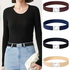 Women Stretchy Skinny Waist Belt Elastic Belt Adjustable Elastic Belt