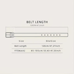 Men's Casual Belt Brown Genuine Leather