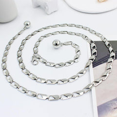 Metal Waist Chain Women's Belly Chain Thin Body Chain
