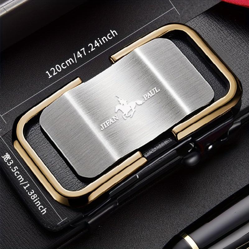 Men's Classic Golden Buckle PU Leather Belt