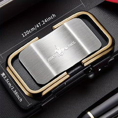Men's Classic Golden Buckle PU Leather Belt