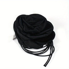 Satin Flower Sash Belt Lace Up Wax Rope Waist Belt Boho Dress Girdle
