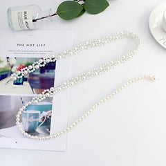 Faux Pearl Belt Waist Belt Female Dress Strap Wedding Chain Belt