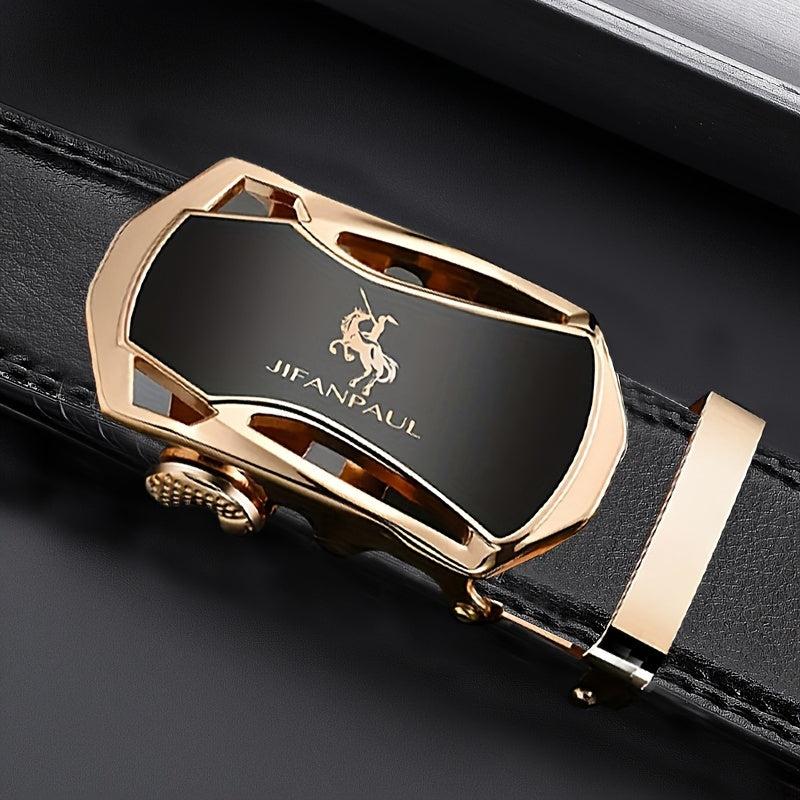 Men's Business Buckle PU Leather Belt Father's Birthday Boyfriends