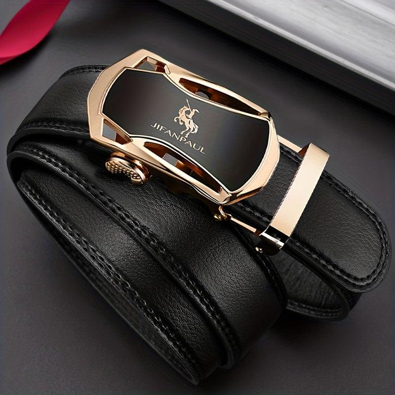 Men's Business Buckle PU Leather Belt Father's Birthday Boyfriends