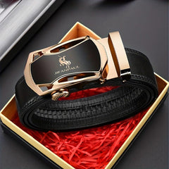 Men's Business Buckle PU Leather Belt Father's Birthday Boyfriends