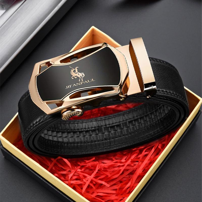 Men's Business Buckle PU Leather Belt Father's Birthday Boyfriends