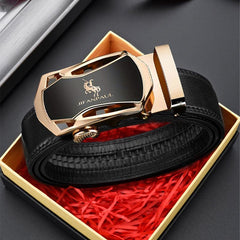 Men's Business Buckle PU Leather Belt Father's Birthday Boyfriends