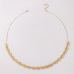 Golden Shell Inlaid Waist Chain Metal Women Boho Belly Chain