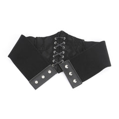 Elastic Waist Corset Belt for Women Lace Up Tied
