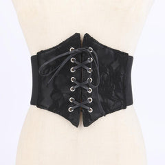 Elastic Waist Corset Belt for Women Lace Up Tied
