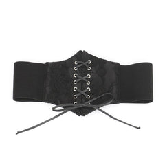 Elastic Waist Corset Belt for Women Lace Up Tied