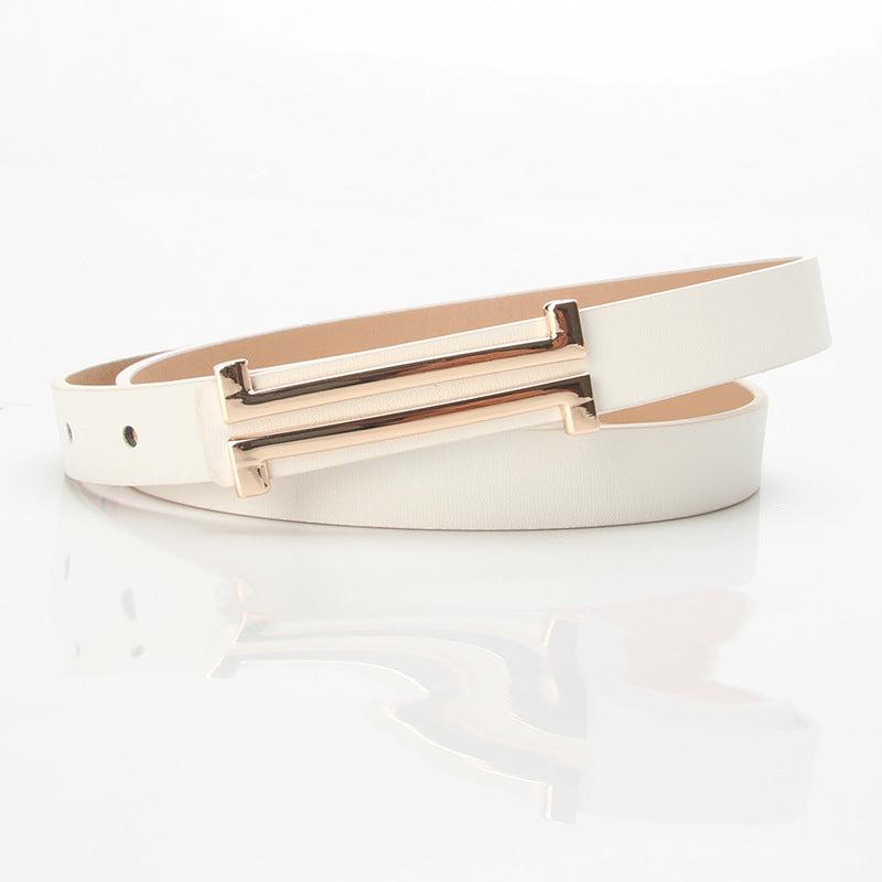 Women Leather Slim Skinny Thin Belts Ins Belts For Women Dress Jeans Strap