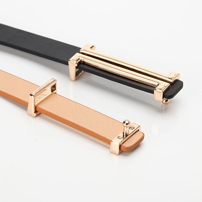 Women Leather Slim Skinny Thin Belts Ins Belts For Women Dress Jeans Strap