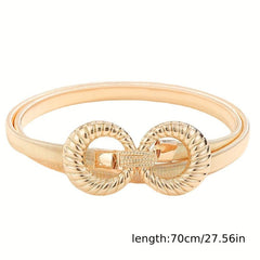 Boho Dress Belt Elastic Girdle Metal Waistband Women Decorative Belt