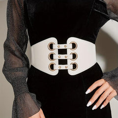 Rivets Wide Waist Belt Punk Corset Belts Women Coat Dress Belts