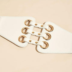 Rivets Wide Waist Belt Punk Corset Belts Women Coat Dress Belts