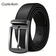 Men's Leather Belt Insert Buckle First Layer Cowhide Leather Length 47 24in