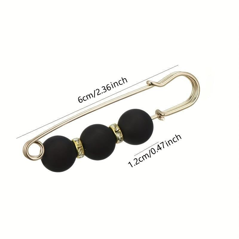 Detachable Waist Clip Faux Pearl Dress Brooch