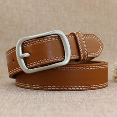 PU Leather Belt Solid Waistband Unisex Jeans Pants Belt