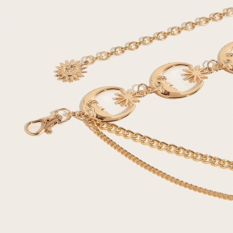 Moon Star Waist Chain For Women Vintage Belly Belt Body Chains