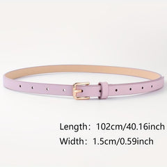 Square Pin Buckle Belt Set PU Vintage Jeans Pants Belt Women