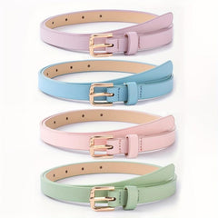 Square Pin Buckle Belt Set PU Vintage Jeans Pants Belt Women