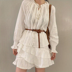 Round Buckle Knotted Thin PU Belt for Women