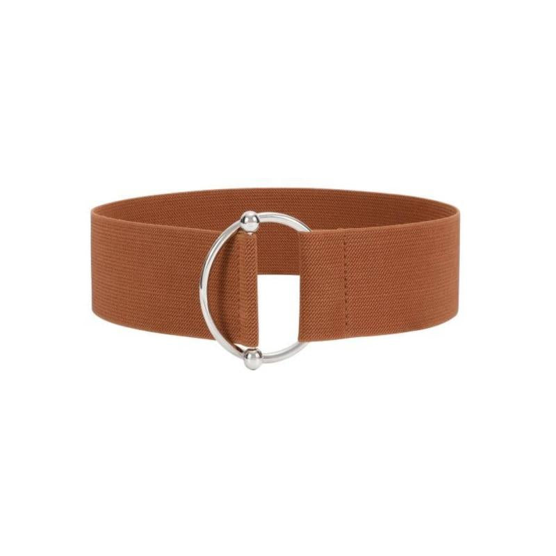 Ruaite Women Stretchy Wide Waist Belt O Ring Buckle Elastic Waist Belt