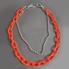 Fluorescent Acrylic Chain Jeans Metal Chain Hip Hop Chain Pendant
