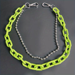Fluorescent Acrylic Chain Jeans Metal Chain Hip Hop Chain Pendant