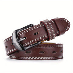 Rectangular Buckle Pin Belt Casual PU Leather Waist Belts For Women