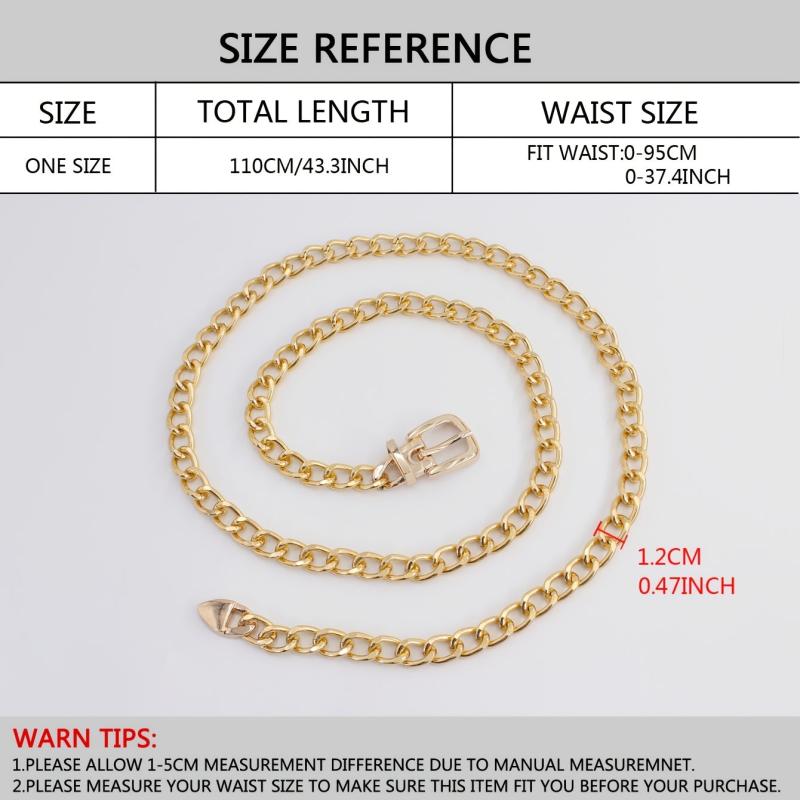 Women's Waist Chain Decorative Dress Belt Metal Chain Accessories