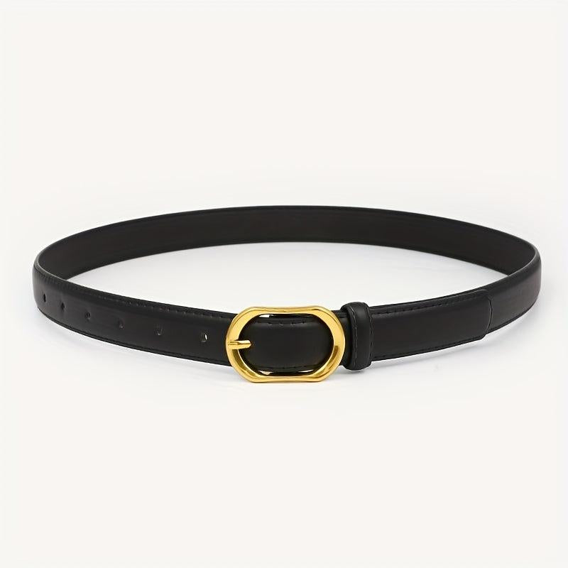 Metal Oval Pin Buckle Belts Casual PU Leather Jeans Pants Belt Women Dress Acces
