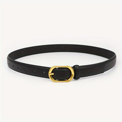Metal Oval Pin Buckle Belts Casual PU Leather Jeans Pants Belt Women Dress Acces