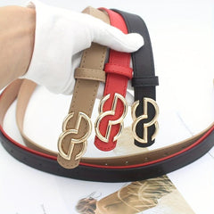 Geometric Buckle PU Belt for Women