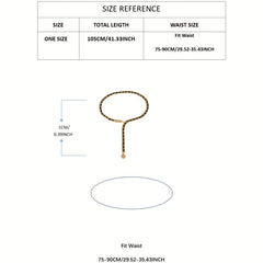 Golden Pendant Braided Belt Metal Chain Waistband Women Dress Girdle