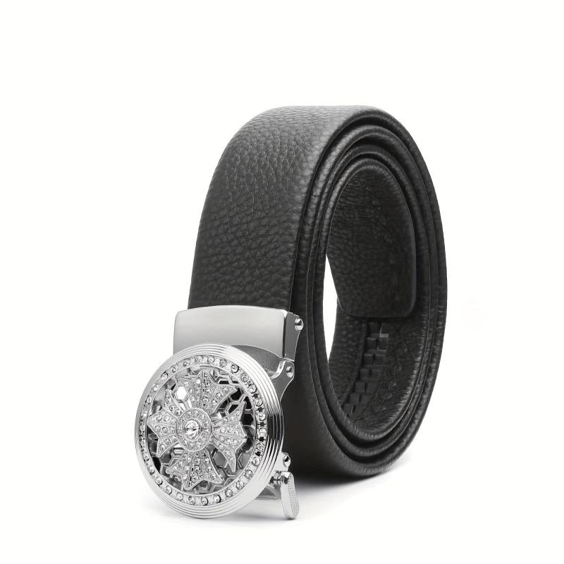 Top Layer Cowhide Men's Automatic Business Belt