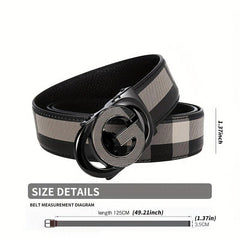 Men's Leather Belt Business Casual Jeans Belt Retro