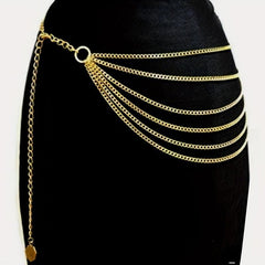 Vintage Coin Pendant Body Chain for Women