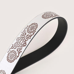 Embossed Bohemian Style Belt Vintage Western Style Cowboy PU Leather Belt