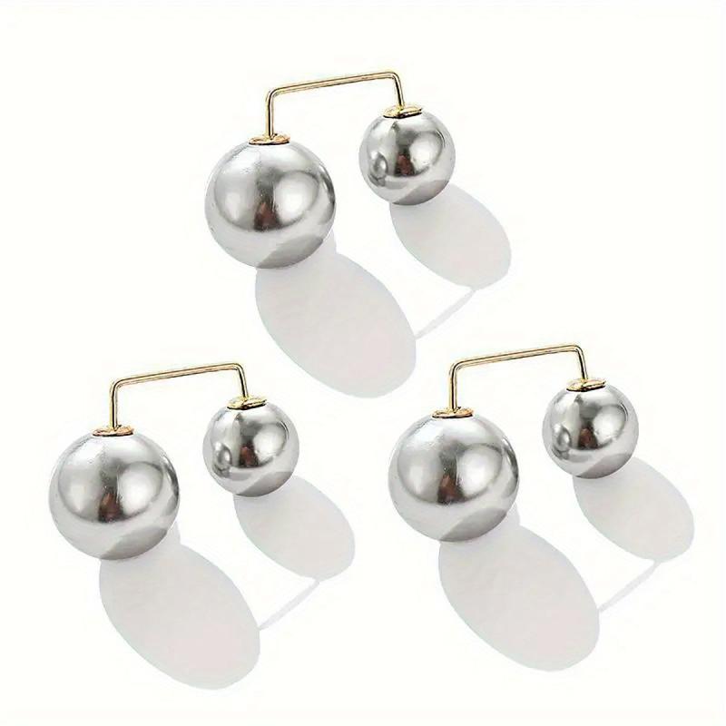 3pcs Faux Pearl Waist Brooch Set Pin Buckle Tightening Waistband